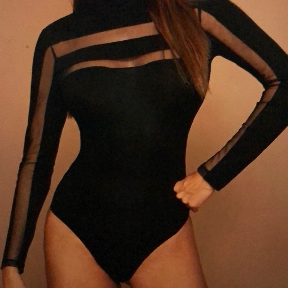 Black mesh body suit! New without tags